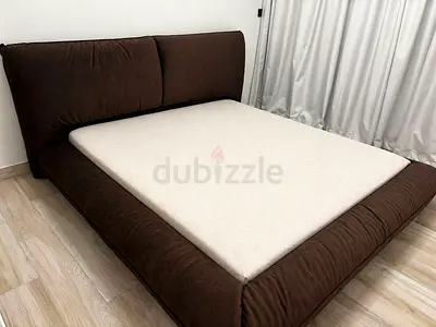 Designer King Size Bed + Mattress | Like New