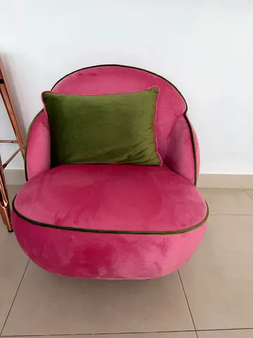 Velvet armchair