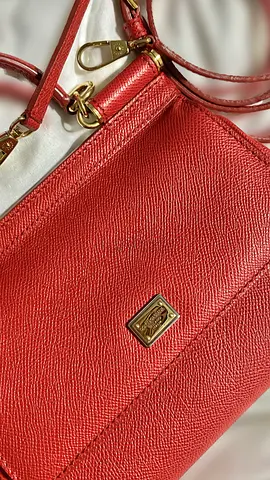 Dolce  Gabbana leather crossbody bag with gold hardware vintage