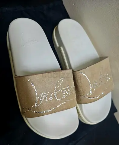 Authentic Christian Louboutin Platform Slides. Size 38