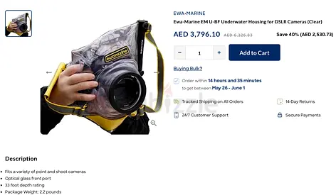 Ewa-Marine EM  Underwater Housing for DSLR Cameras (Clear)