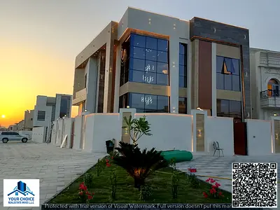 🏡 Corner villa for sale in Al Helio 1, Ajman with modern luxury design, 5 master bedrooms, spaciou