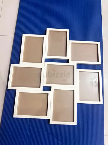 White Multi-Photo Collage Frame (8 slots) - Wall Mountable