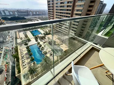 12 Cheques Fully Furnished Studio with Pool & Open View
