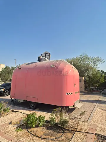 Mobile Food Trailer / Kiosk - Pink Catering Trailer with Vent Hood