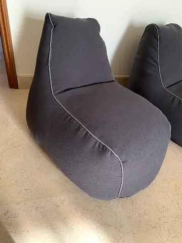 Danish Design charcoal grey lounge bean bag chair— comfortable low seating.