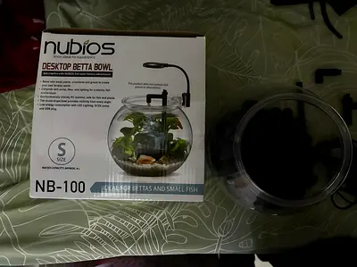 Nubios NB-100 Desktop Betta Bowl (Small) - Complete Setup