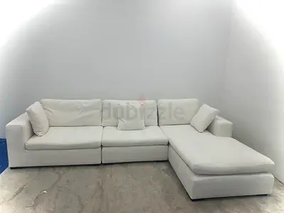 As like new condition marina home white color lshape sofa