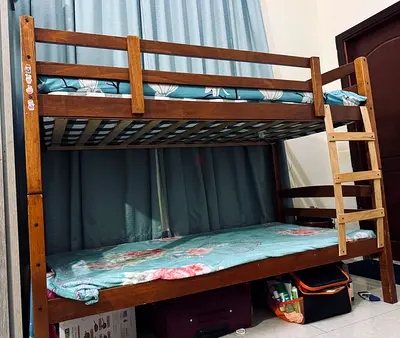 Solid Wood Bunk Bed - Double Decker, Good Condition