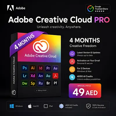 Adobe Creative Cloud 4 Month Package