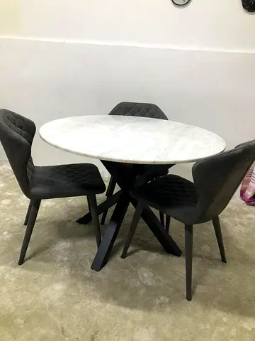 Heaven Marble Top Dining table with free three chairs