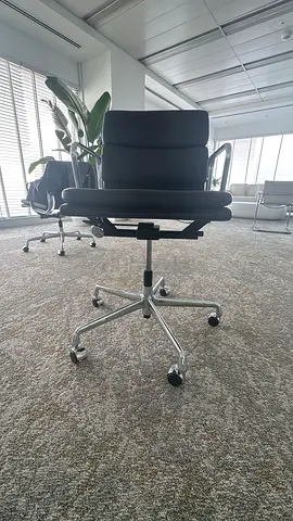 Soft Pad Swivel / Desk Chair by Charles Eames for VITRA, Signed TWO AVAILABLE dark brown