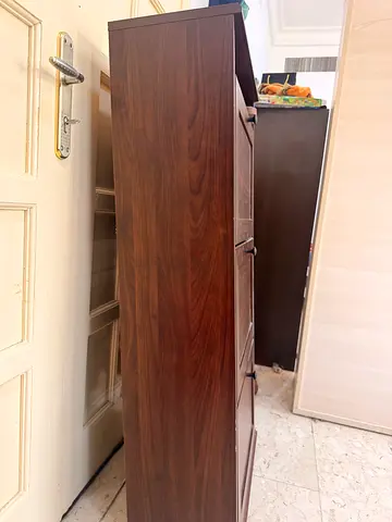 Solid Wood 3-Drawer Chest / Dresser - Dark Walnut Finish