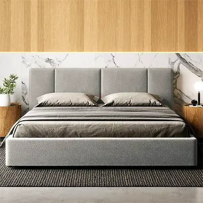 Grey King Size Bed