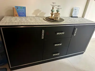 Brown Sideboard / Buffet Cabinet with Drawers - Good Condition