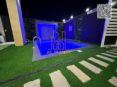 Modern villa for sale in Al Helio 2 Ajman | 5 Master Bedrooms, Private Pool, Waterfall, Garden, Park