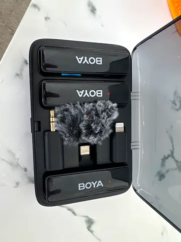 BOYA Wireless Lavalier Microphone Kit with Windshields and Adapters (Used)
