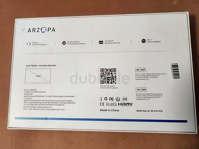 ARZOPA 14.0 1080P Portable Monitor - Boxed, Like New