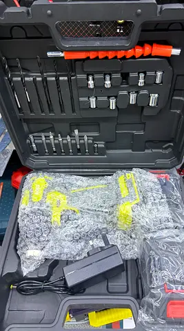 Portable Cordless Power Drill Kit with Accessories (in case)