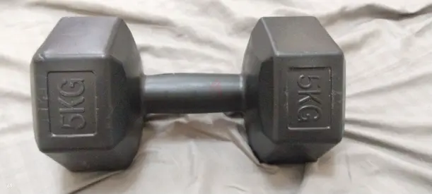 5kg Dumbbells (Rubber Coated) - Good Condition