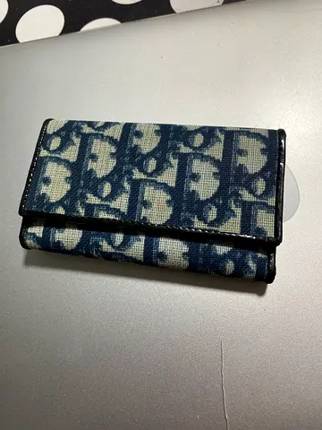 Vintage Dior Canvas Key Holder / Small Trifold Pouch. One missing key holder
