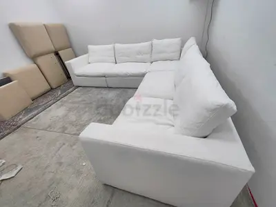 WS living Brand cloud feather 🪶 filled modular white color sofa
