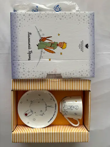Little Prince porcelain cup-and-saucer gift set from Imperial Porcelain Factory (St. Petersburg) NEW