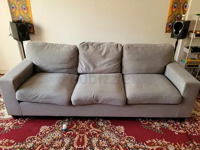 Urgent sale - Must go by tomorrow- Grey 3-Seater Fabric Sofa in Good Condition