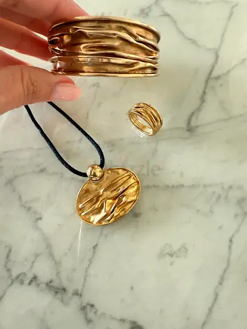 Designer silver 925 gold plated set