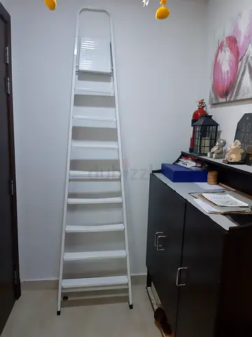 STEEL LADDER WHITE,  9 Steps