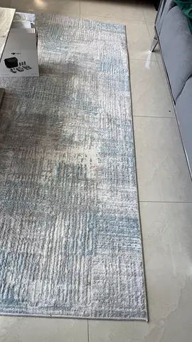 Light Grey  Blue Modern Area Rug - Good Condition