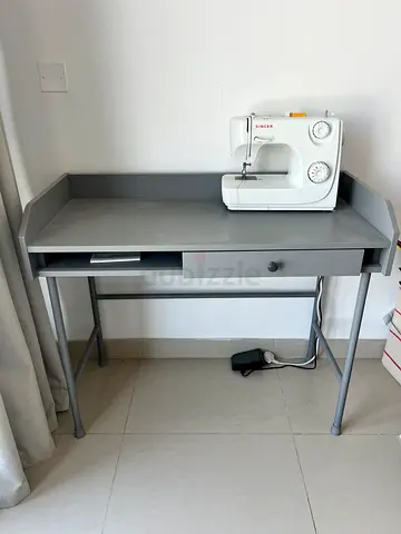 Compact Sewing Machine with Table — Used, Good Working Condition