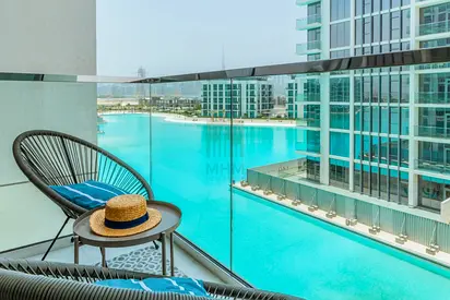 Lagoon and Burj Khalifa View | Furnished 1 BHK | Best Layout