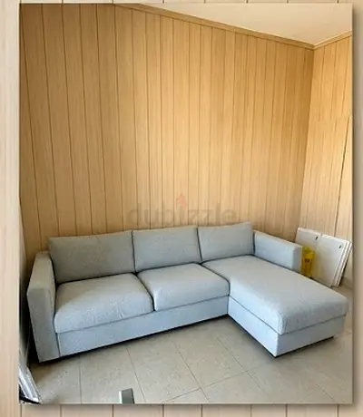 Vimle Light Grey L-Shaped Sofa - 3 Seater sofa bed with Chaise