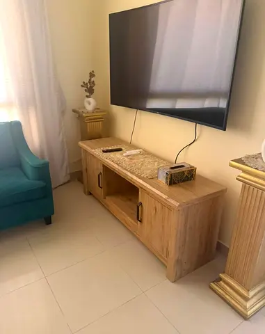 Wooden TV Stand with Storage Cabinets