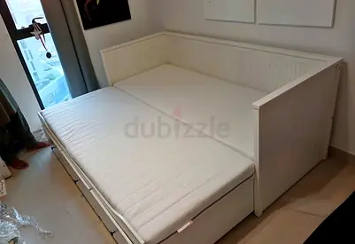 Ikea hamnes day bed with 2 mattress and 3 store Drawer