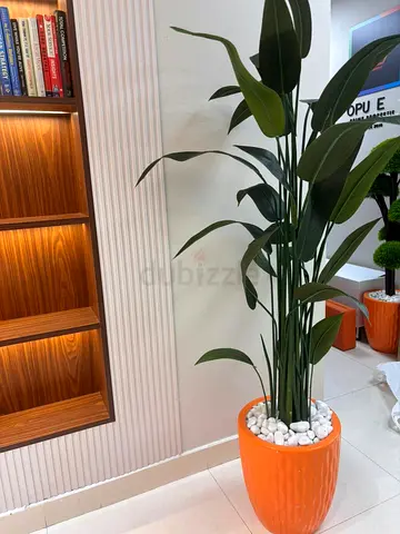 Urgent selling Tall Decorative Potted Plant (Artificial) in Gold Planter