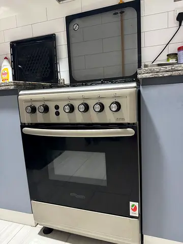 Super General Freestanding Gas-Cooker 4-Burner Full-Safety, Stainless-Steel Cooker, Gas Oven