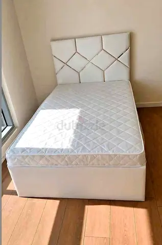 Single bed frame with mattress