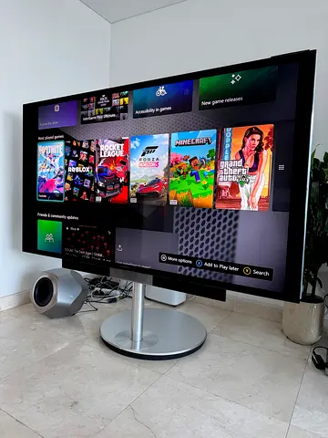 Bang and Olufsen BeoVision Avant 75 on motorized floor stand