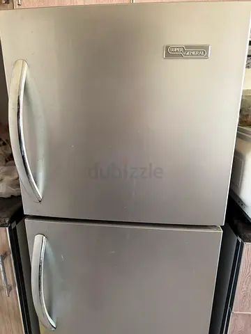 Silver Super General Double-Door Refrigerator (Used but in great condition)