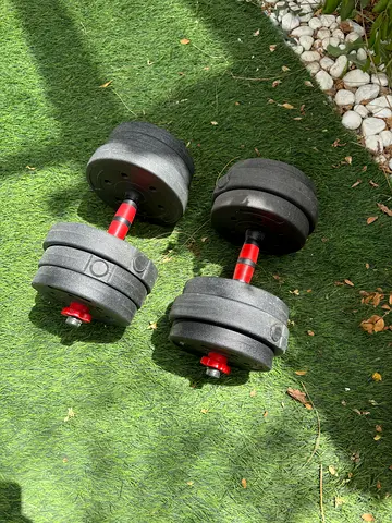 Adjustable Dumbbell Set with Multiple Weight Plates (Pair)