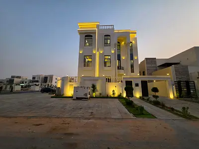 Villa for sale in Al Zahia, 6 master bedrooms, majlis, 3 living rooms, maid's room with swimming pool, spacious area