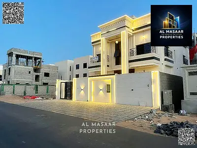 Luxury villa for sale in Al Helio 2, Ajman. Modern and elegant design with super deluxe finishes. P