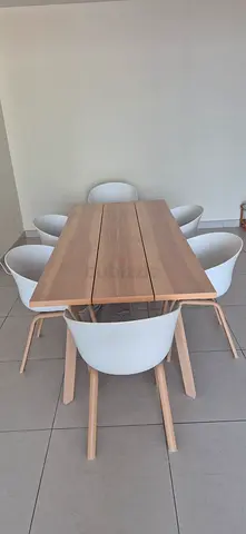 Modern Dining Table Set with 6 Chairs
