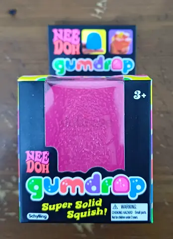 Needoh Gumdrop Super Solid Squish Toy - Pink (Boxed)