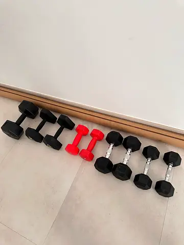 5 sets of dumbbells
