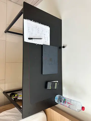 Simple Black Study/Computer Table - Good Condition