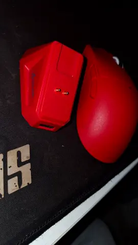 Red Wireless Mouse with USB Charger/Receiver
