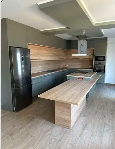 Modernkitchen Island —with extended  table customise